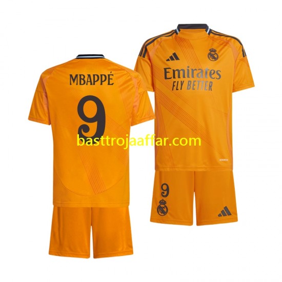 Real Madrid Kylian Mbappé 9 Barn Borta Fotbollströja 2024-2025 Kortärmad