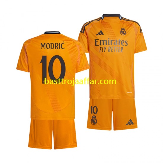 Real Madrid Luka Modrić 10 Barn Borta Fotbollströja 2024-2025 Kortärmad