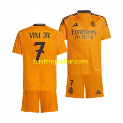 Real Madrid VINI JR 7 Barn Borta Fotbollströja 2024-2025 Kortärmad