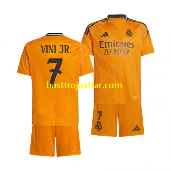 Real Madrid VINI JR 7 Barn Borta Fotbollströja 2024-2025 Kortärmad