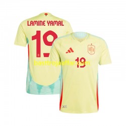 Spanien LAMINE YAMAL 19 Män Borta Fotbollströja Euro 2024 Kortärmad