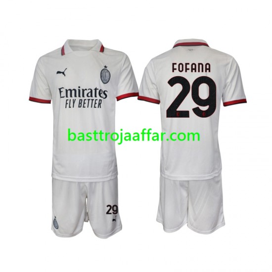 AC Milan Fofana 29 Barn Borta Fotbollströja 2024-2025 Kortärmad