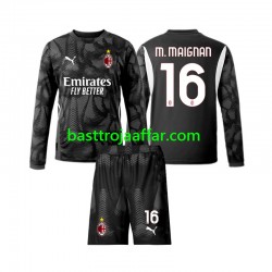 AC Milan Mike Maignan 16 Målvakt Barn Hemma Fotbollströja 2024-2025 Långärmad AC Milan Mike Maignan 16 Målvakt Barn Hemma Fotbollströja 2024-2025 Långärmad