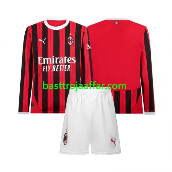 AC Milan Barn Hemma Fotbollströja 2024-2025 Långärmad