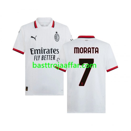 AC Milan Morata 7 Män Borta Fotbollströja 2024-2025 Kortärmad