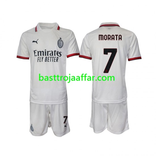 AC Milan Morata 7 Barn Borta Fotbollströja 2024-2025 Kortärmad