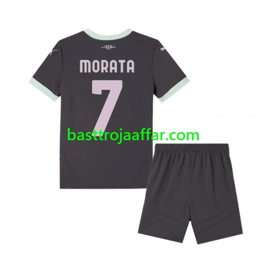 AC Milan Morata 7 Barn Tredje Fotbollströja 2024-2025 Kortärmad