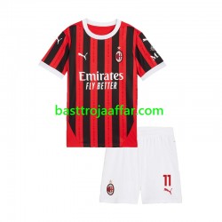 AC Milan Ibrahimović 11 Barn Hemma Fotbollströja 2024-2025 Kortärmad