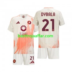 AS Roma Paulo Dybala 21 Barn Borta Fotbollströja 2024-2025 Kortärmad