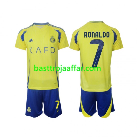 Al Nassr Cristiano Ronaldo 7 Barn Hemma Fotbollströja 2024-2025 Kortärmad