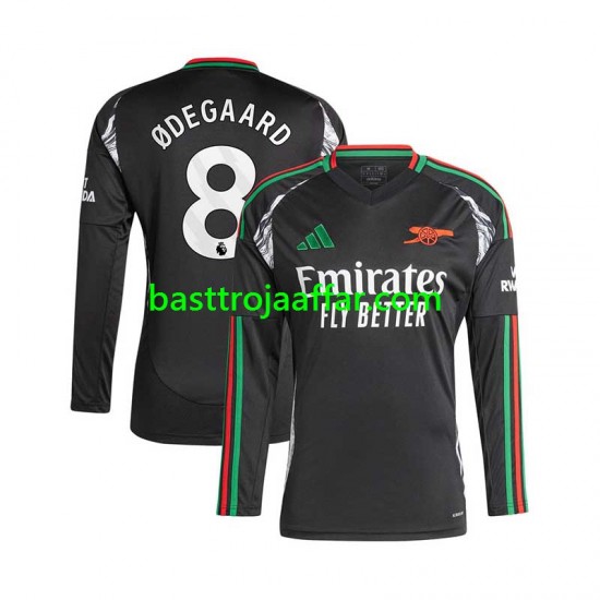 Arsenal Martin Odegaard 8 Män Borta Fotbollströja 2024-2025 Långärmad