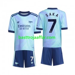 Arsenal Saka 7 Barn Tredje Fotbollströja 2024-2025 Kortärmad Arsenal Saka 7 Barn Tredje Fotbollströja 2024-2025 Kortärmad