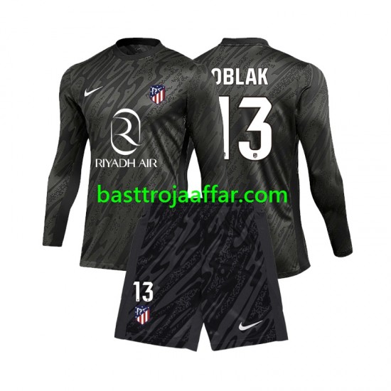 Atlético Madrid Jan Oblak 13 Målvakt Barn Hemma Fotbollströja 2024-2025 Långärmad