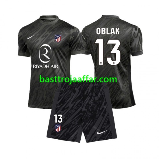 Atlético Madrid Jan Oblak 13 Målvakt Barn Hemma Fotbollströja 2024-2025 Kortärmad