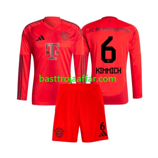 FC Bayern München Joshua Kimmich 6 Barn Hemma Fotbollströja 2024-2025 Långärmad