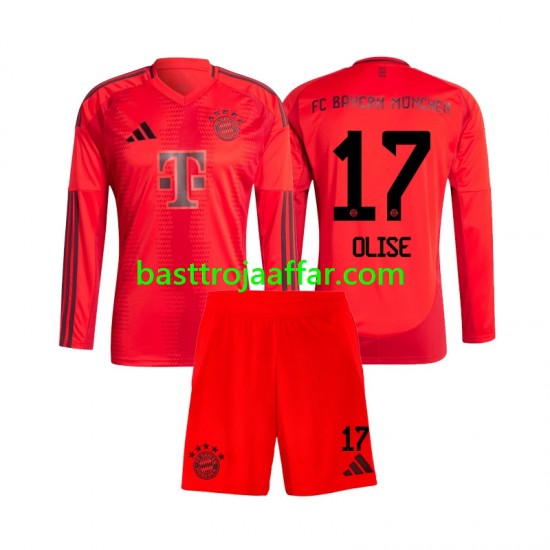 FC Bayern München Michael Olise 17 Barn Hemma Fotbollströja 2024-2025 Långärmad