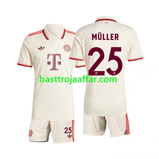 FC Bayern München Muller 25 Barn Tredje Fotbollströja 2024-2025 Kortärmad