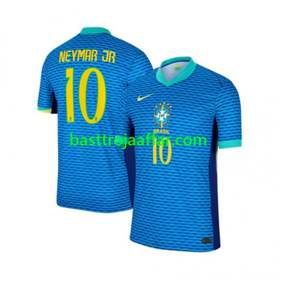 Brasilien Neymar JR 10 Män Borta Fotbollströja 2024 Kortärmad