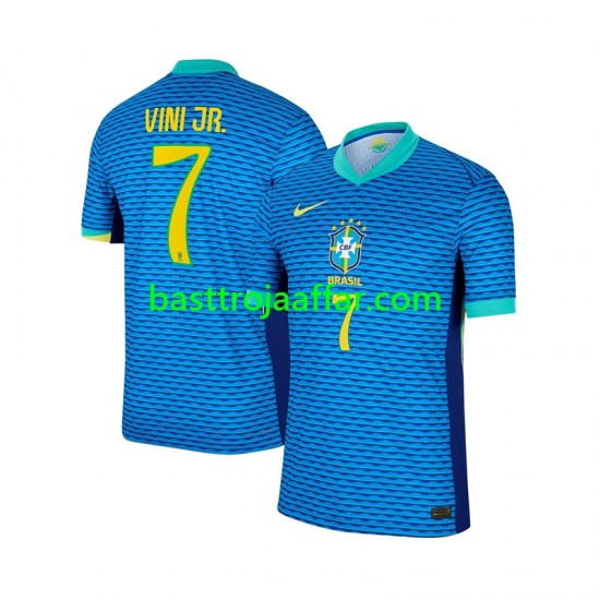 Brasilien Vinicius Junior 7 Män Borta Fotbollströja 2024 Kortärmad