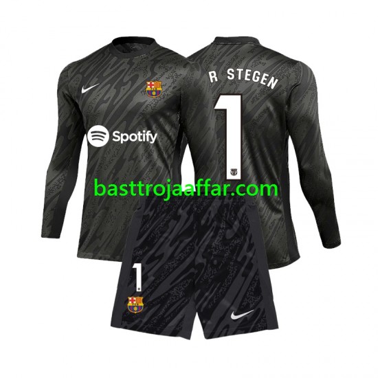 FC Barcelona Ter Stegen 1 Målvakt Barn Tredje Fotbollströja 2024-2025 Långärmad
