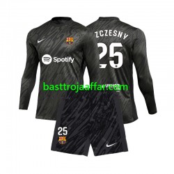 FC Barcelona Wojciech Szczesny 25 Målvakt Barn Borta Fotbollströja 2024-2025 Långärmad