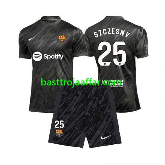 FC Barcelona Wojciech Szczesny 25 Målvakt Barn Borta Fotbollströja 2024-2025 Kortärmad