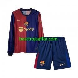 FC Barcelona Barn Hemma Fotbollströja 2024-2025 Långärmad FC Barcelona Barn Hemma Fotbollströja 2024-2025 Långärmad