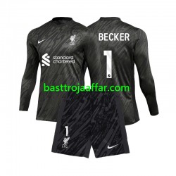 Liverpool Alisson Becker 1 Målvakt Barn Hemma Fotbollströja 2024-2025 Långärmad