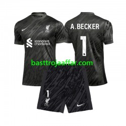Liverpool Alisson Becker 1 Målvakt Barn Hemma Fotbollströja 2024-2025 Kortärmad