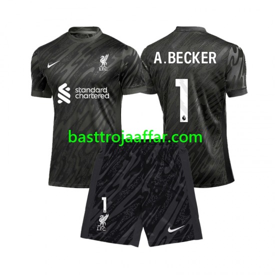 Liverpool Alisson Becker 1 Målvakt Barn Hemma Fotbollströja 2024-2025 Kortärmad