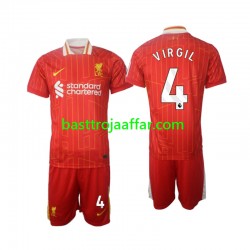Liverpool Virgil 4 Barn Hemma Fotbollströja 2024-2025 Kortärmad