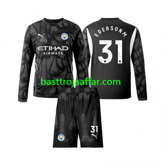 Manchester City Ederson Moraes 31 Målvakt Barn Fjärde Fotbollströja 2024-2025 Långärmad
