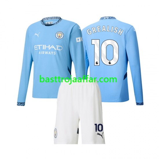 Manchester City Jack Grealish 10 Barn Hemma Fotbollströja 2024-2025 Långärmad