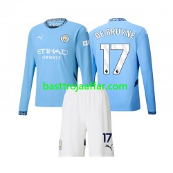 Manchester City Kevin De Bruyne 17 Barn Hemma Fotbollströja 2024-2025 Långärmad Manchester City Kevin De Bruyne 17 Barn Hemma Fotbollströja 2024-2025 Långärmad