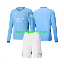 Manchester City Barn Hemma Fotbollströja 2024-2025 Långärmad