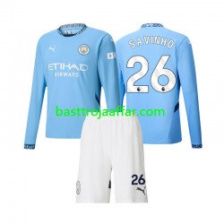Manchester City Savinho 26 Barn Hemma Fotbollströja 2024-2025 Långärmad