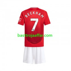 Manchester United Beckham 7 Barn Hemma Fotbollströja 2024-2025 Kortärmad
