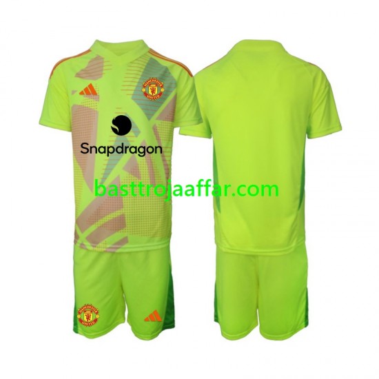 Manchester United Målvakt Barn Borta Fotbollströja 2024-2025 Kortärmad