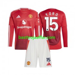 Manchester United Leny Yoro 15 Barn Hemma Fotbollströja 2024-2025 Långärmad Manchester United Leny Yoro 15 Barn Hemma Fotbollströja 2024-2025 Långärmad