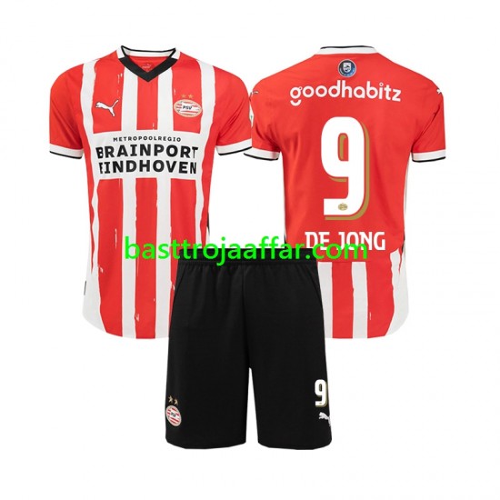 PSV Eindhoven DE JONG 9 Barn Hemma Fotbollströja 2024-2025 Kortärmad