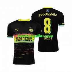 PSV Eindhoven Sergino Dest 8 Män Borta Fotbollströja 2024-2025 Kortärmad PSV Eindhoven Sergino Dest 8 Män Borta Fotbollströja 2024-2025 Kortärmad