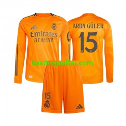 Real Madrid Arda Guler 15 Barn Borta Fotbollströja 2024-2025 Långärmad