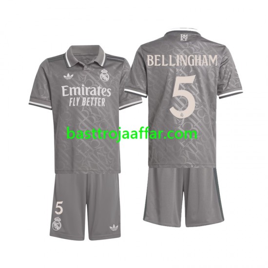Real Madrid Bellingham 5 Barn Tredje Fotbollströja 2024-2025 Kortärmad