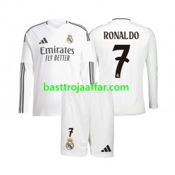 Real Madrid Cristiano Ronaldo 7 Barn Hemma Fotbollströja 2024-2025 Långärmad