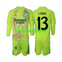 Real Madrid Lunin 13 Målvakt Barn Fjärde Fotbollströja 2024-2025 Långärmad