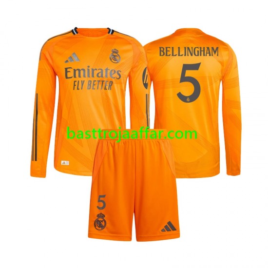Real Madrid Jude Bellingham 5 Barn Borta Fotbollströja 2024-2025 Långärmad