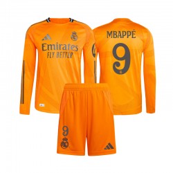 Real Madrid Mbappé 9 Barn Borta Fotbollströja 2024-2025 Långärmad Real Madrid Mbappé 9 Barn Borta Fotbollströja 2024-2025 Långärmad