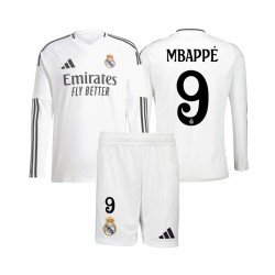 Real Madrid Mbappé 9 Barn Hemma Fotbollströja 2024-2025 Långärmad Real Madrid Mbappé 9 Barn Hemma Fotbollströja 2024-2025 Långärmad