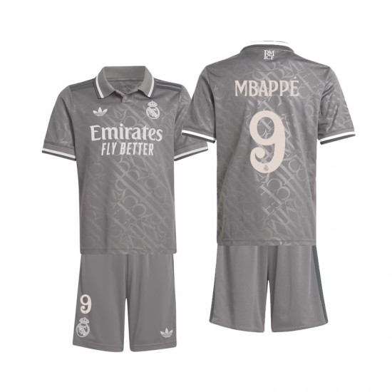 Real Madrid Mbappé 9 Barn Tredje Fotbollströja 2024-2025 Kortärmad