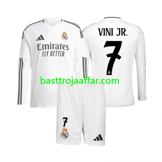 Real Madrid Vinicius Junior 7 Barn Hemma Fotbollströja 2024-2025 Långärmad